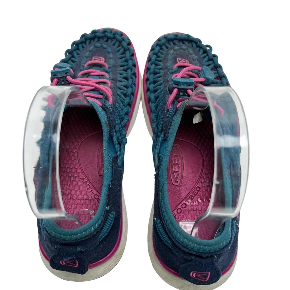 KEEN Teal Blue Pink Closed Toe Sneakers Sandals Hiking Fishing Camping Shoes  5 - Picture 9 of 15